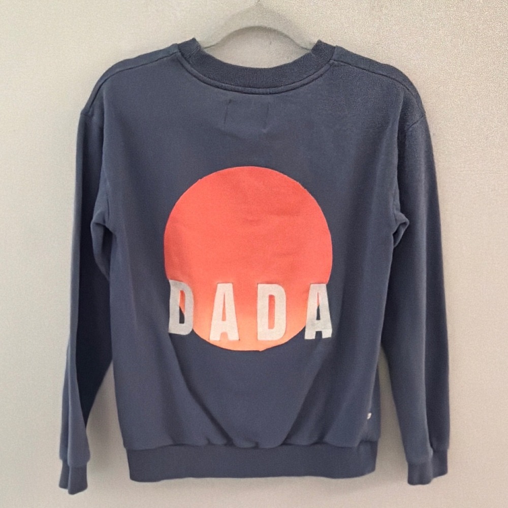 DADA Sport Equestrian Paris Blue Cotton Graphic Crewneck‎ Sweatshirt Womens XS